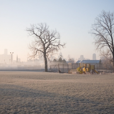 A foggy morning in Detroit