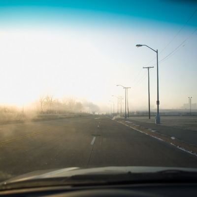 A foggy morning in Detroit