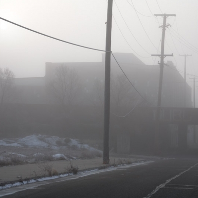 A foggy morning in Detroit