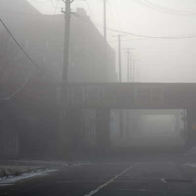 A foggy morning in Detroit